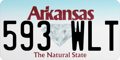 AR license plate 593WLT