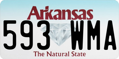 AR license plate 593WMA