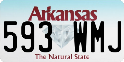 AR license plate 593WMJ