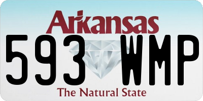 AR license plate 593WMP