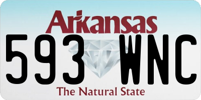 AR license plate 593WNC