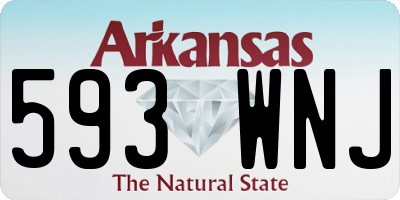 AR license plate 593WNJ