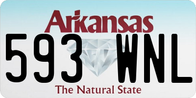 AR license plate 593WNL