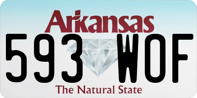 AR license plate 593WOF