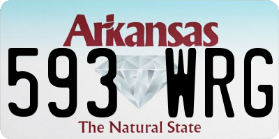 AR license plate 593WRG