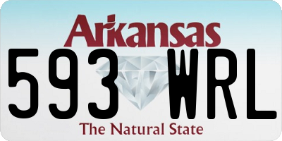 AR license plate 593WRL