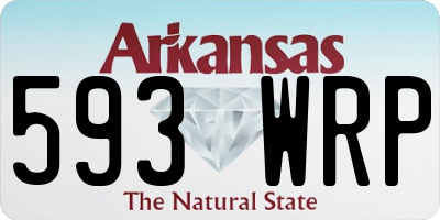 AR license plate 593WRP