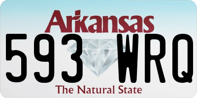 AR license plate 593WRQ