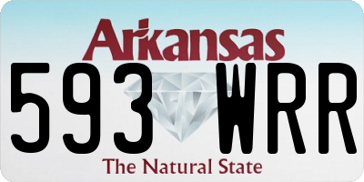 AR license plate 593WRR