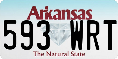 AR license plate 593WRT
