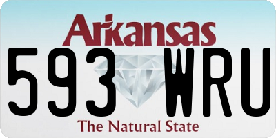 AR license plate 593WRU