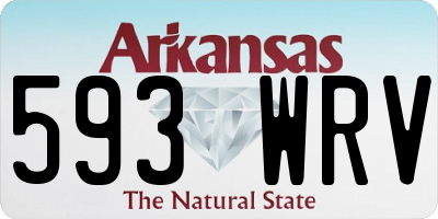 AR license plate 593WRV