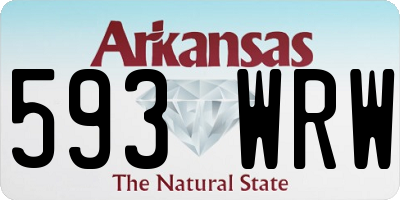 AR license plate 593WRW