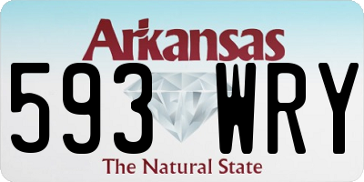 AR license plate 593WRY