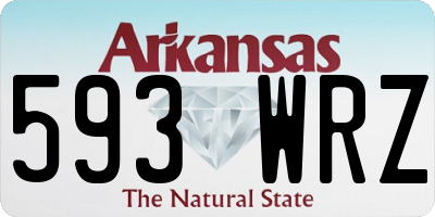AR license plate 593WRZ