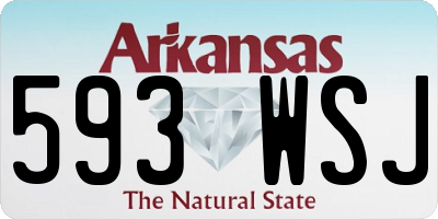 AR license plate 593WSJ