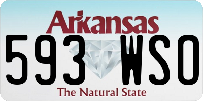 AR license plate 593WSO