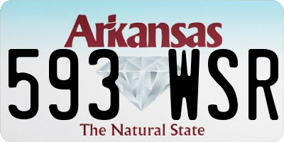 AR license plate 593WSR