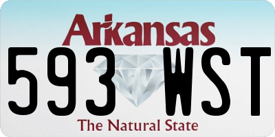 AR license plate 593WST