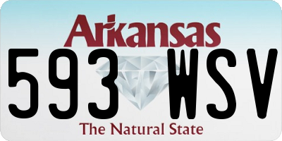 AR license plate 593WSV