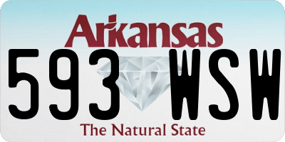 AR license plate 593WSW