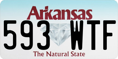 AR license plate 593WTF