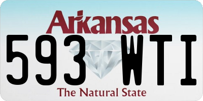 AR license plate 593WTI