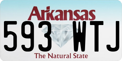 AR license plate 593WTJ