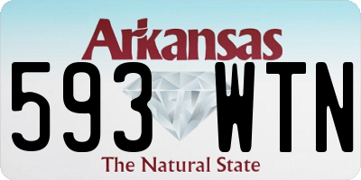 AR license plate 593WTN