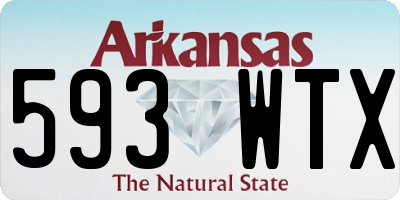 AR license plate 593WTX