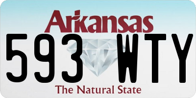 AR license plate 593WTY