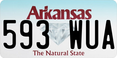 AR license plate 593WUA