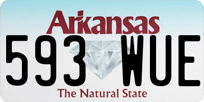 AR license plate 593WUE