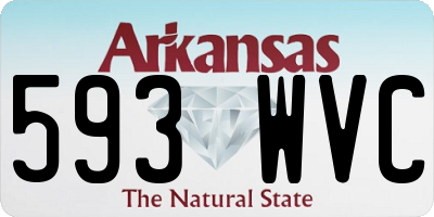AR license plate 593WVC