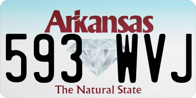 AR license plate 593WVJ