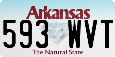 AR license plate 593WVT