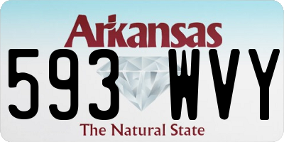 AR license plate 593WVY