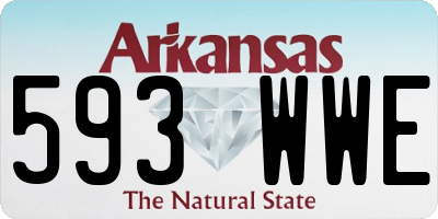 AR license plate 593WWE