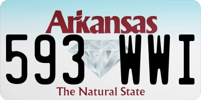 AR license plate 593WWI