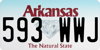 AR license plate 593WWJ