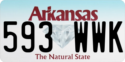 AR license plate 593WWK