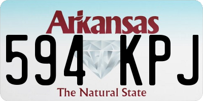 AR license plate 594KPJ