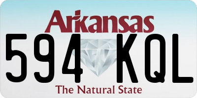 AR license plate 594KQL