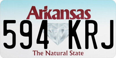 AR license plate 594KRJ