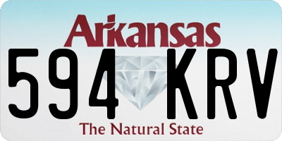 AR license plate 594KRV