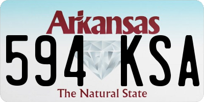 AR license plate 594KSA