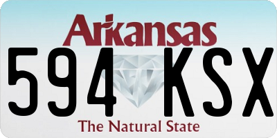 AR license plate 594KSX