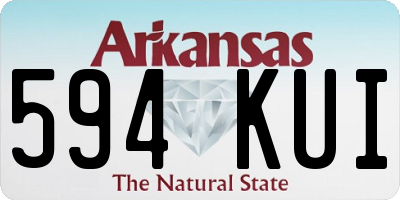 AR license plate 594KUI