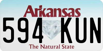 AR license plate 594KUN