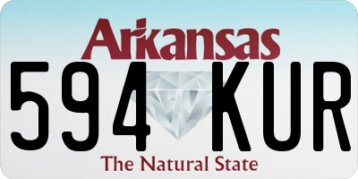 AR license plate 594KUR